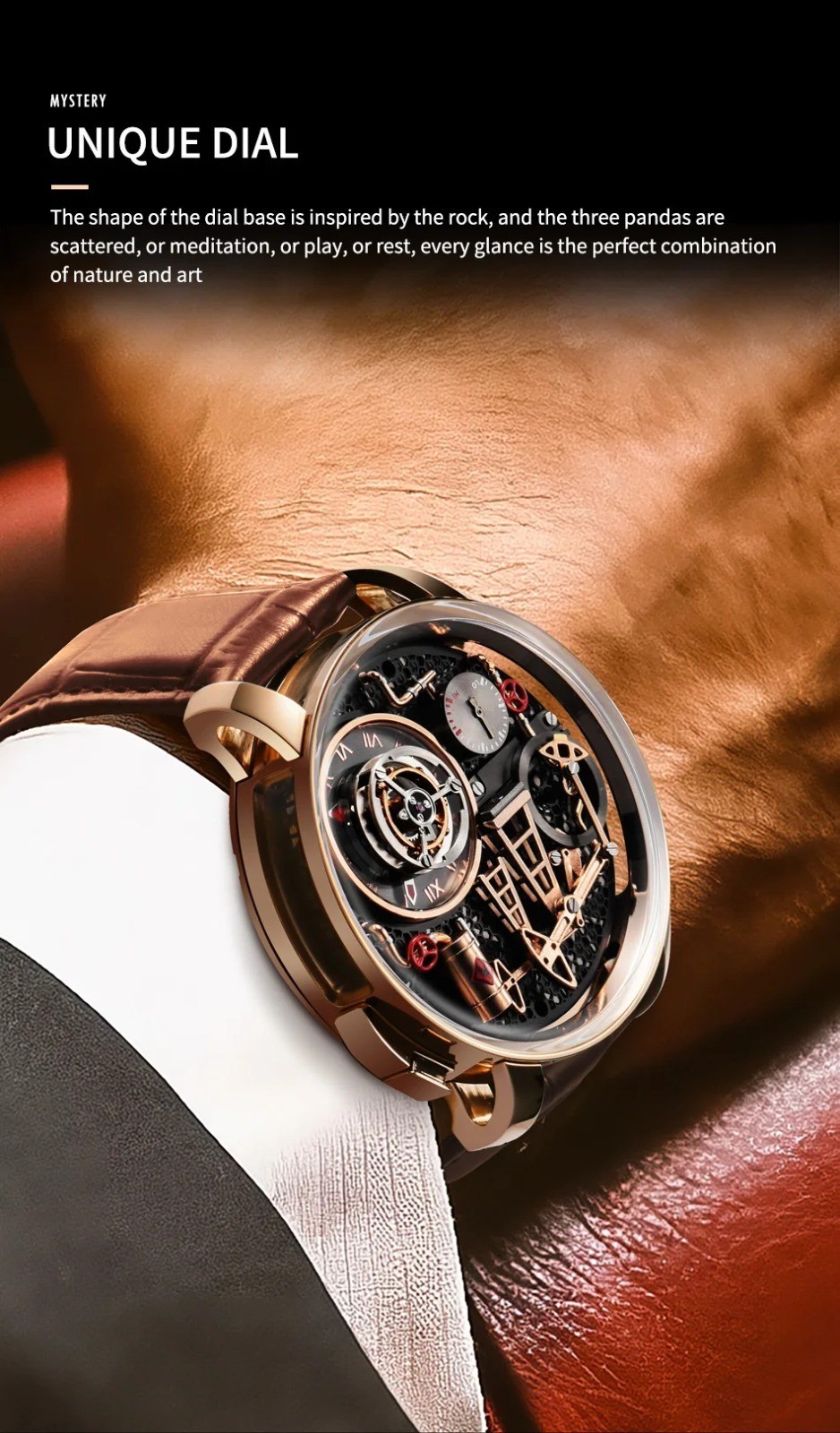 PINDU skeleton Luxury Watch Oil mill Luminous Waterproof FREE extra STRAP