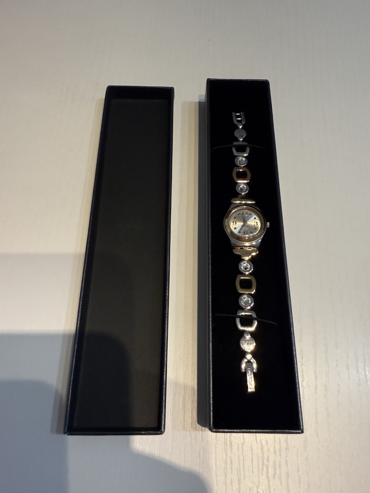 Swatch Irony “Lady Passion” Women’s Two Tone Crystal Accent Watch YSS234G