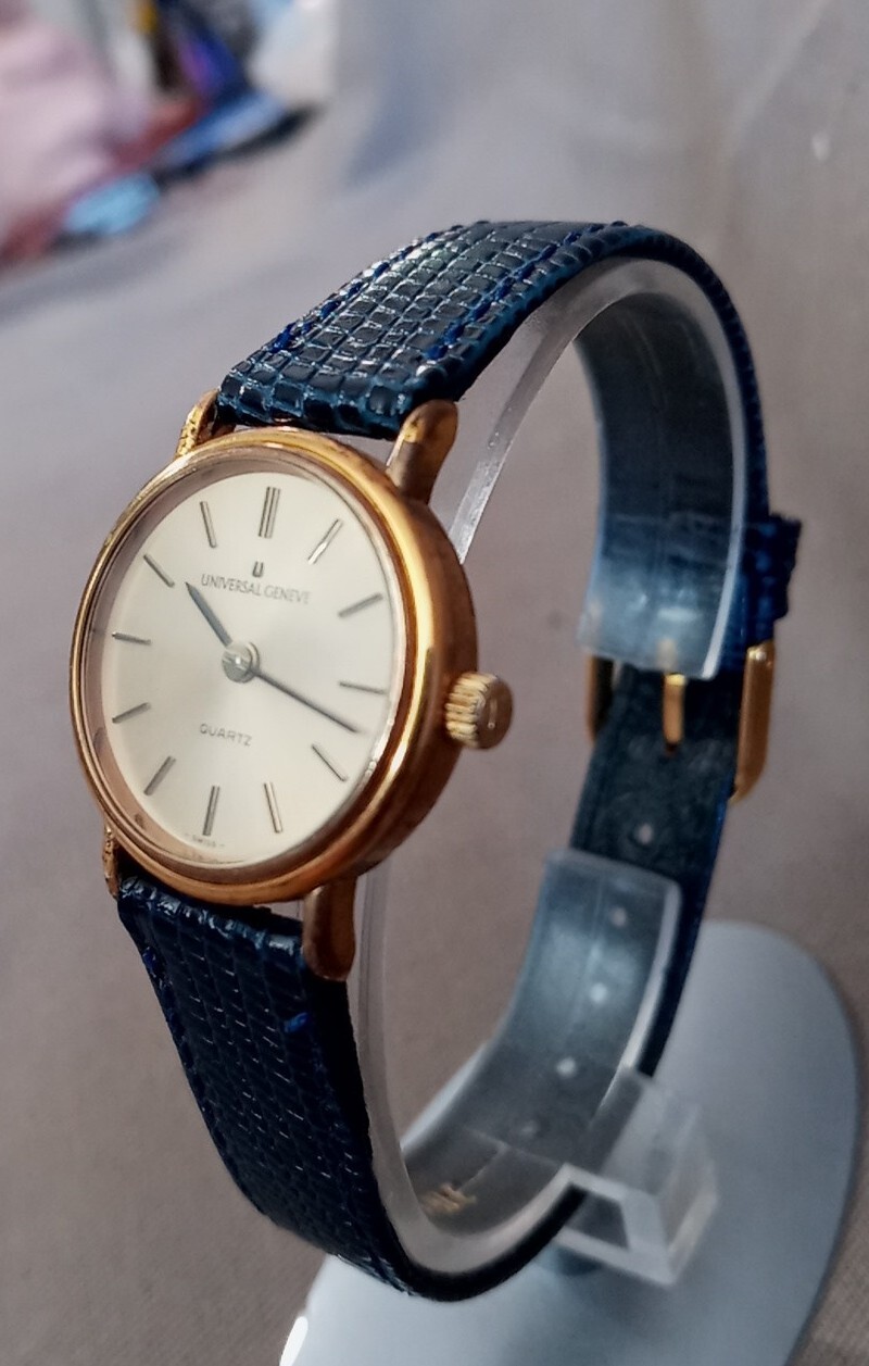 UNIVERSAL GENEVE 543.722 GOLD PLATED 23.5MM WOMEN’S SWISS MADE QUARTZ WATCH RUNS