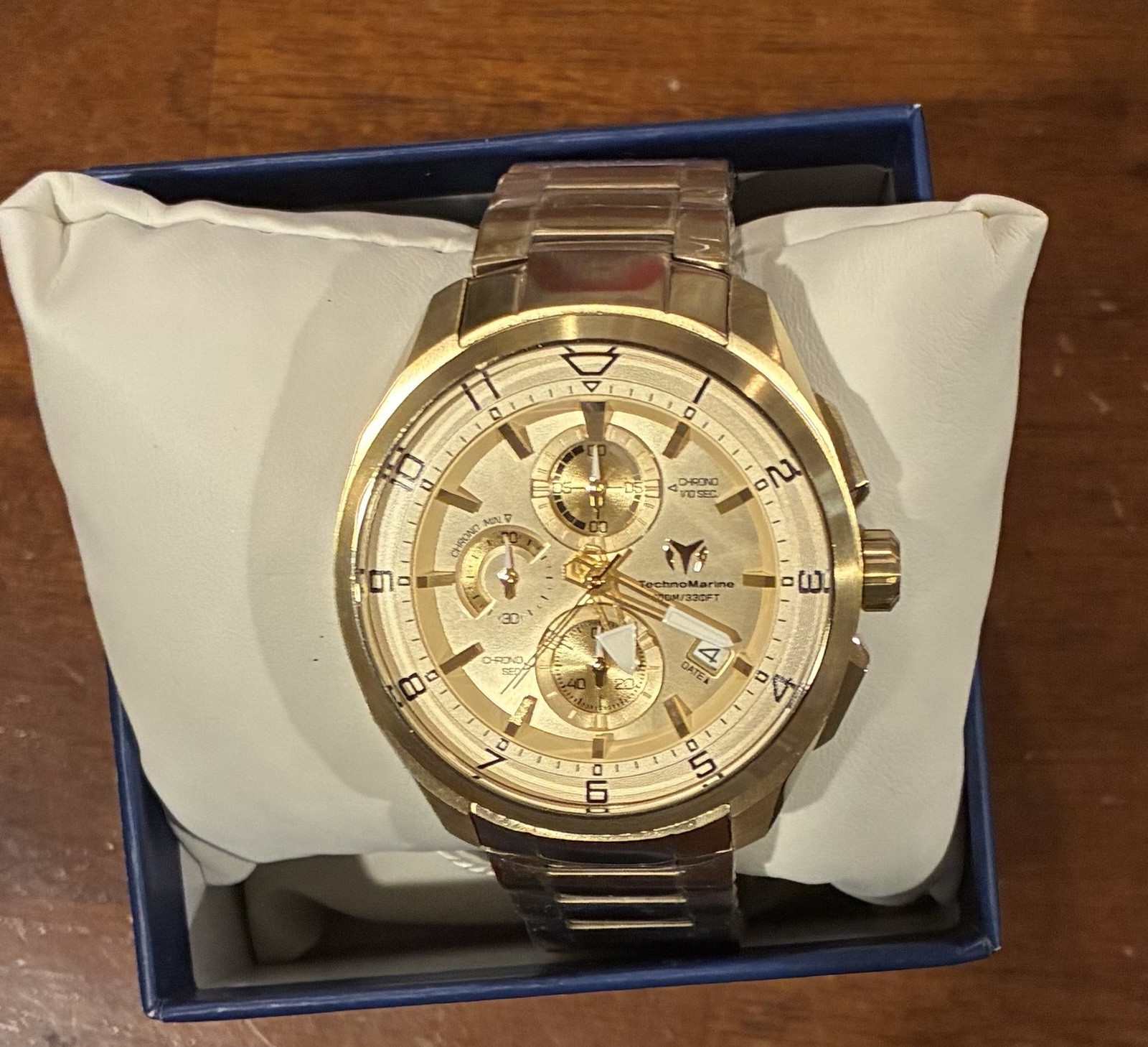 TechnoMarine Ocean Quantum Men’s Quartz Chronograph Date 44mm Gold