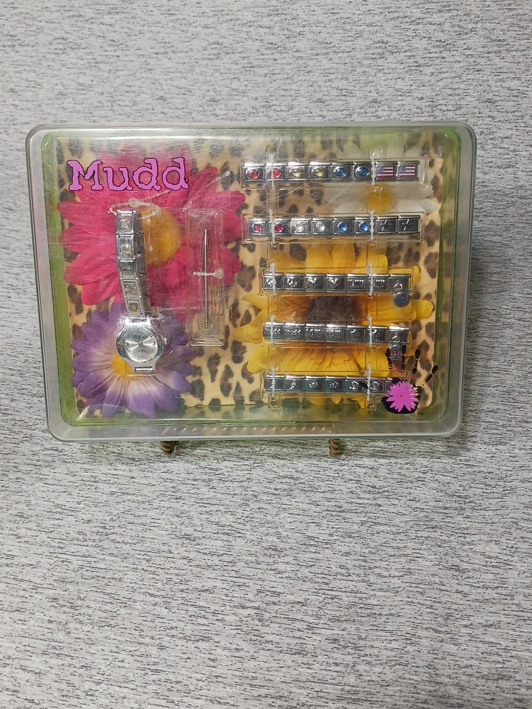 NIB Mudd Silver Tone Watch & Interchangeable Links Set American Mudd