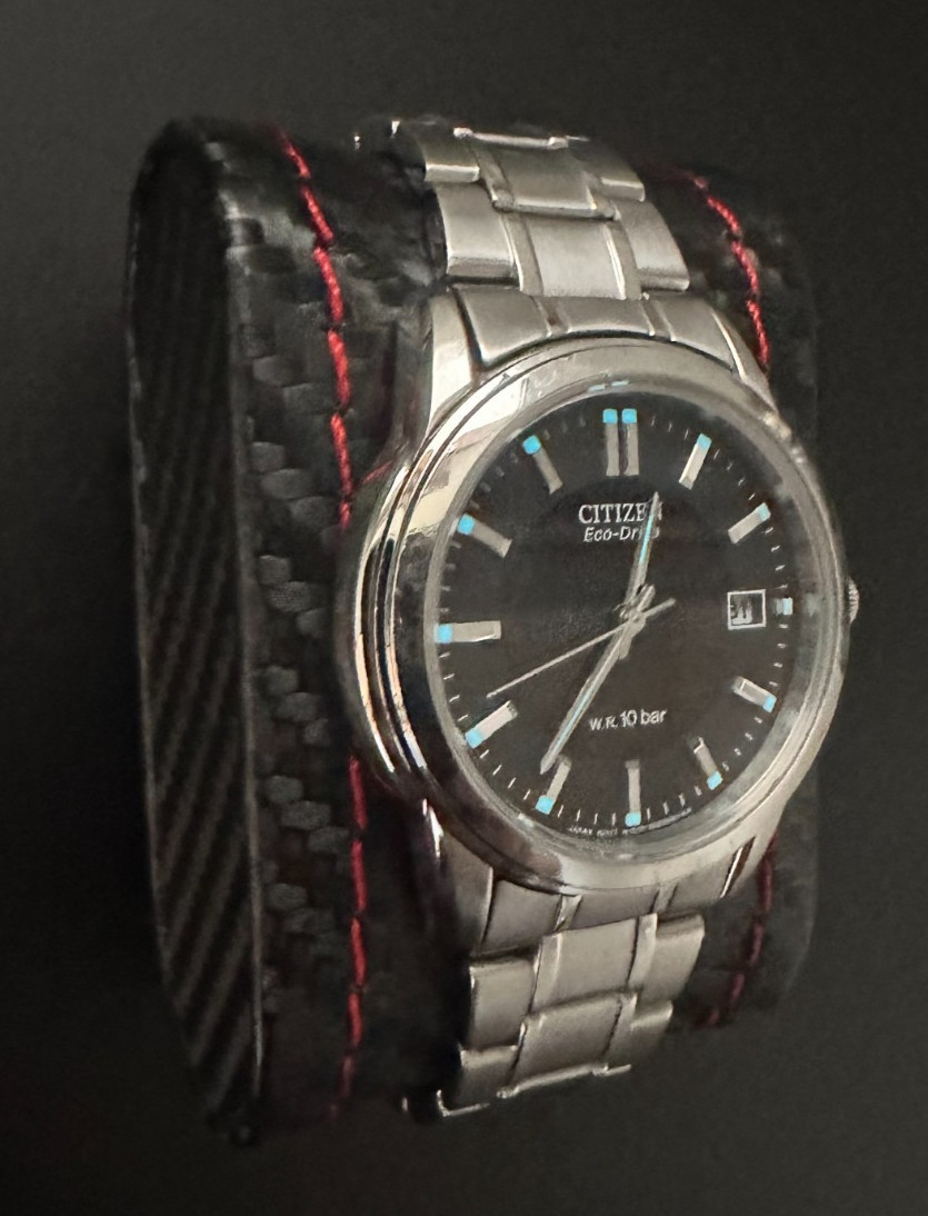 Citizen Eco-Drive E111-S053846 Solar Men’s Watch Black Dial Stainless Steel