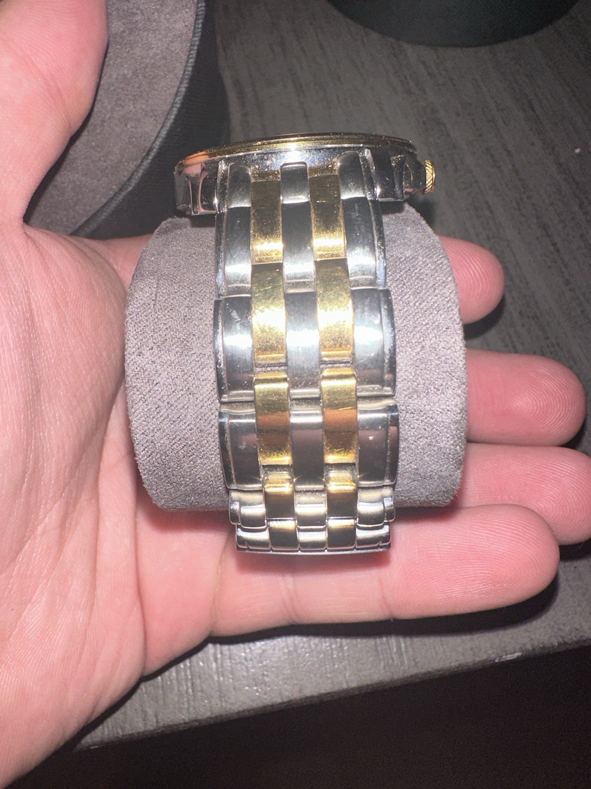 Citizens Men Eco Drive Black And Silver And Gold