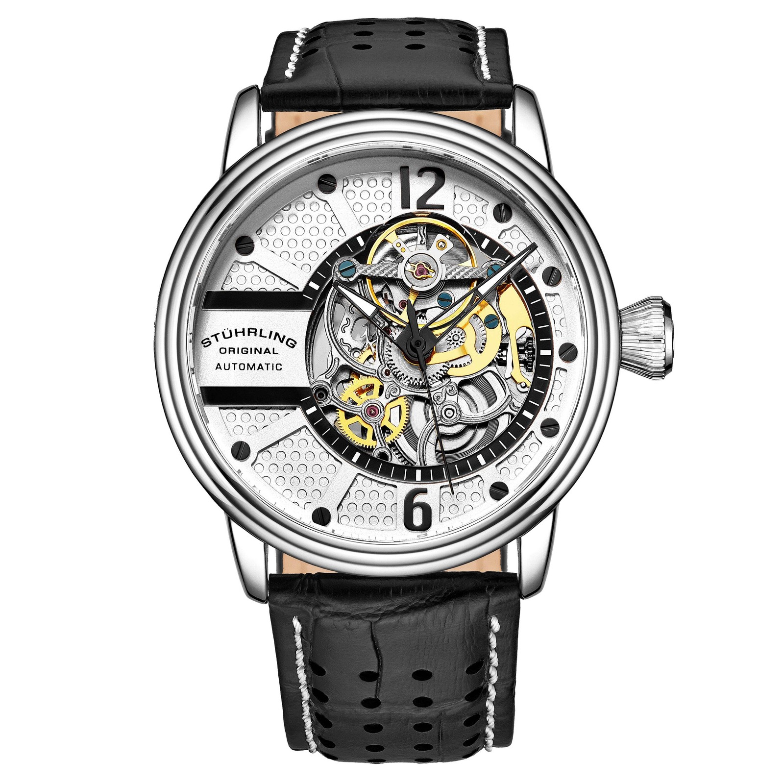 Legacy Black/Grey Leather | Gray Dial Wristwatch 3971.5