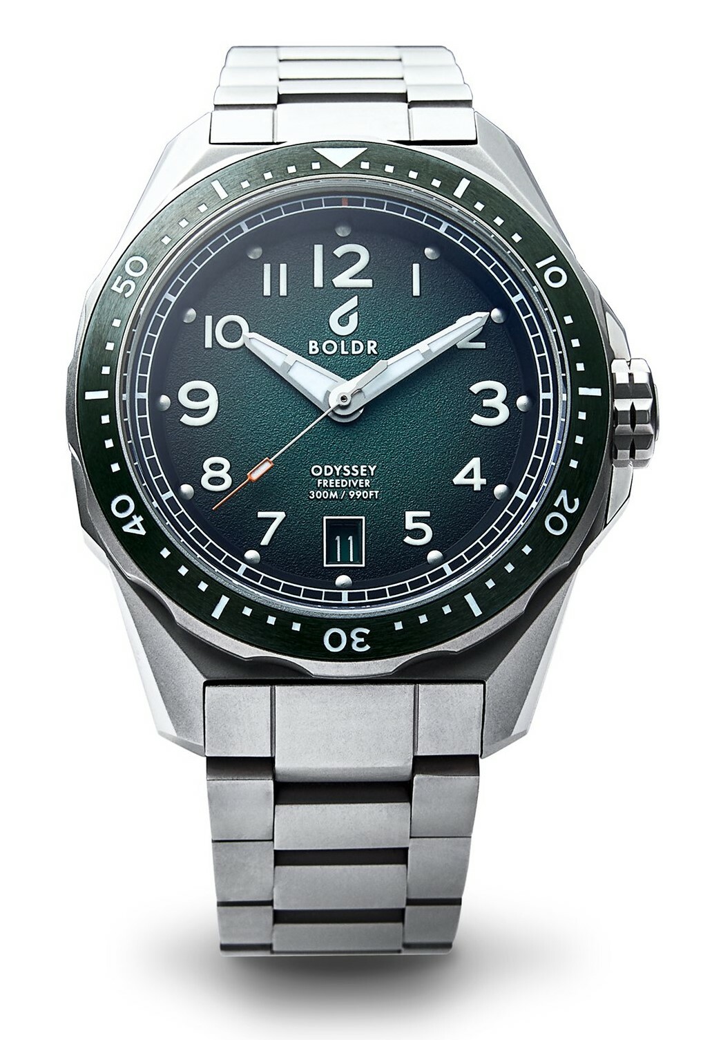 NEW BOLDR Odyssey Freediver 202 Green Steel 40mm watch 300m – DEALER & WARRANTY