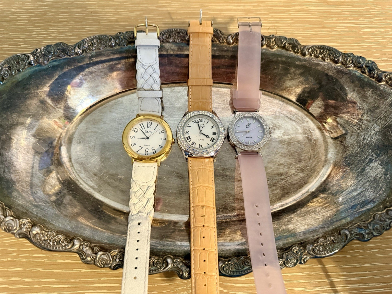 Lot Of 3 Womens Fashion Watches Various Colors And Brands Need Batteries