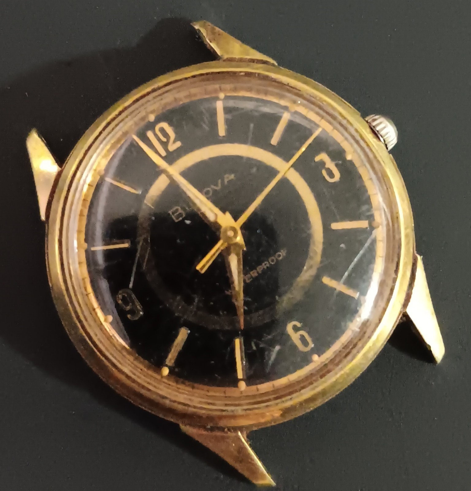 Vintage gold tone mens watches 2 Bulova N9 1 Waltham no bands all 3 run tested