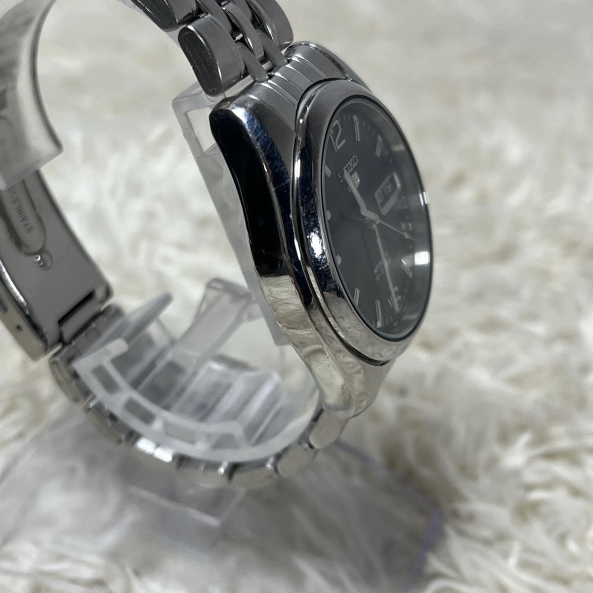 SEIKO5 Automatic Black Dial Transparent Back Seiko Watch Seiko Five