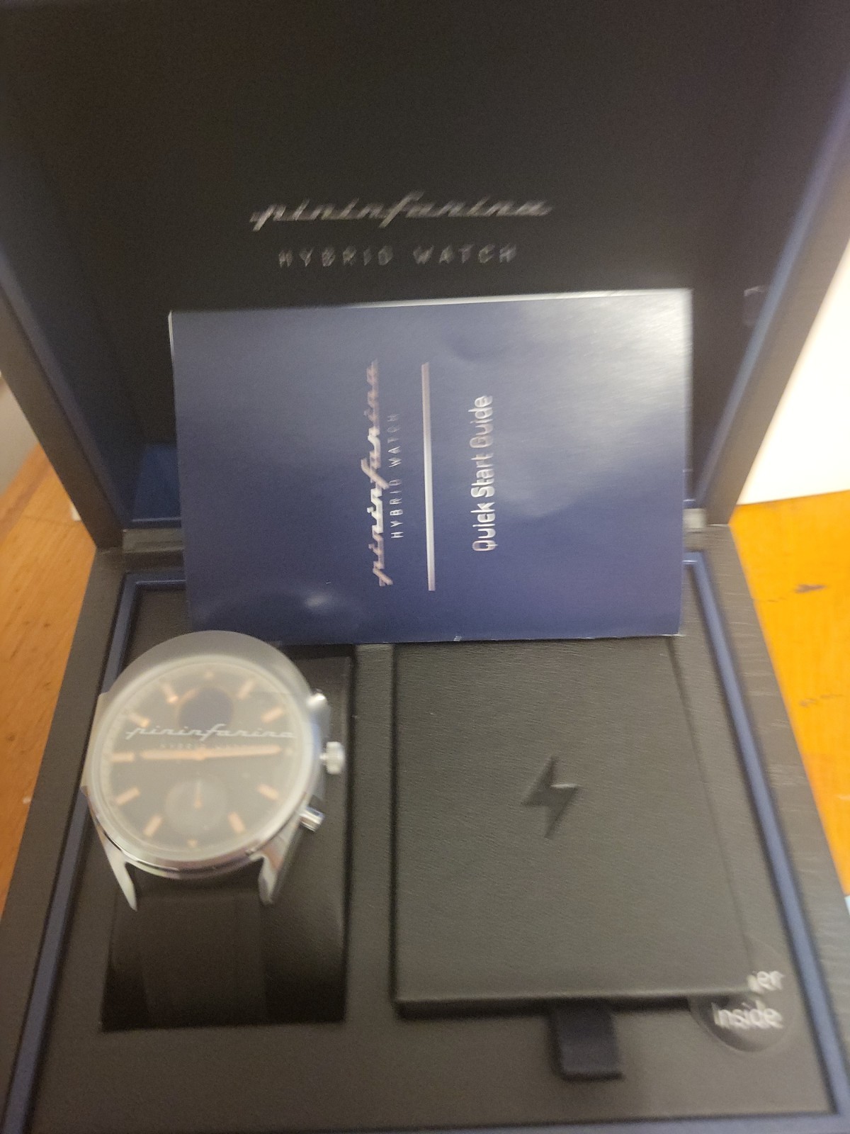 Pininfarina Sintesi Men’s Watch.Silver Case,gray dial And Blk. Flm Band. New