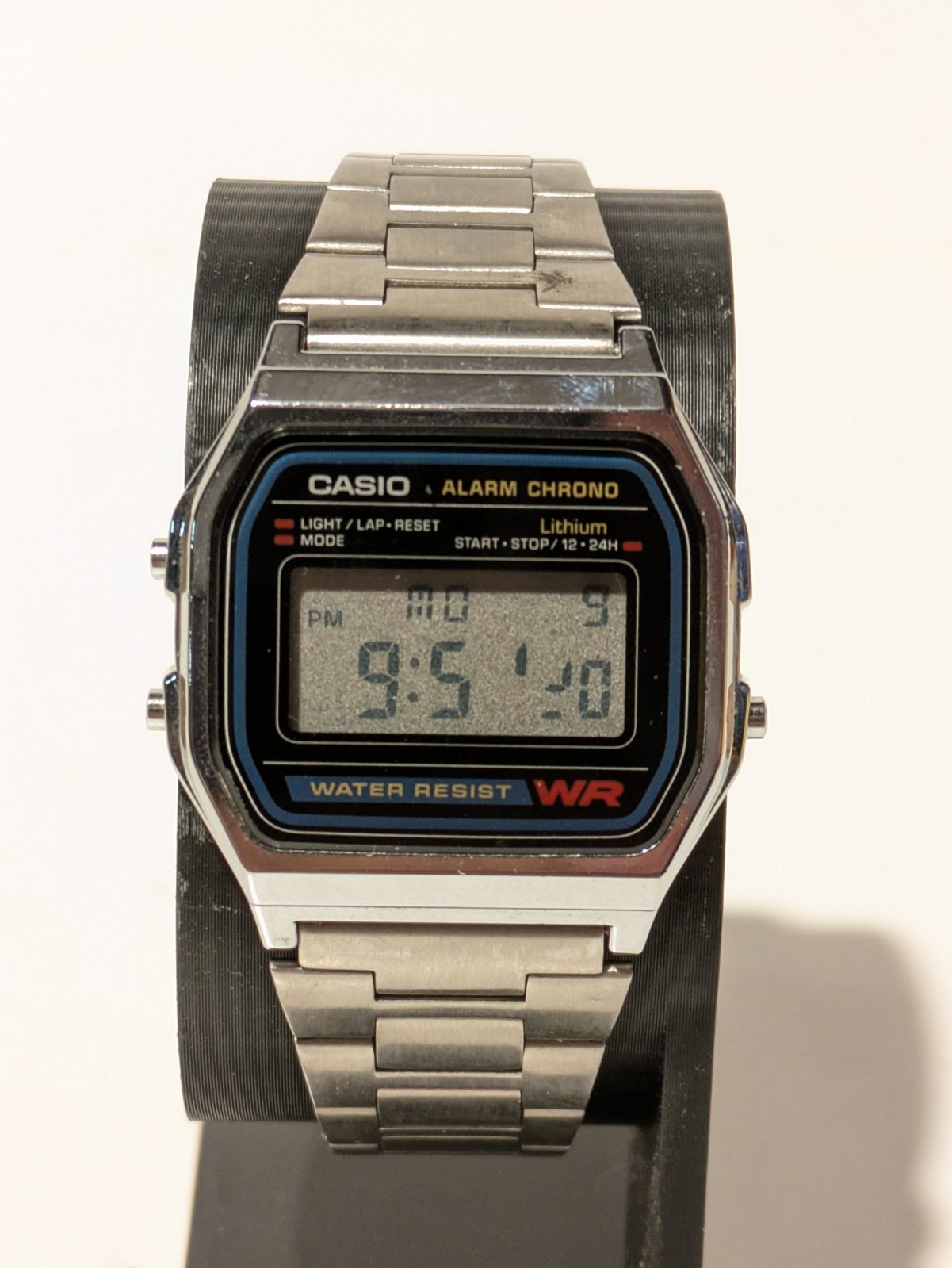 Vintage Casio Digital Watch 593 A158W, Great Condition, Stainless, New Battery