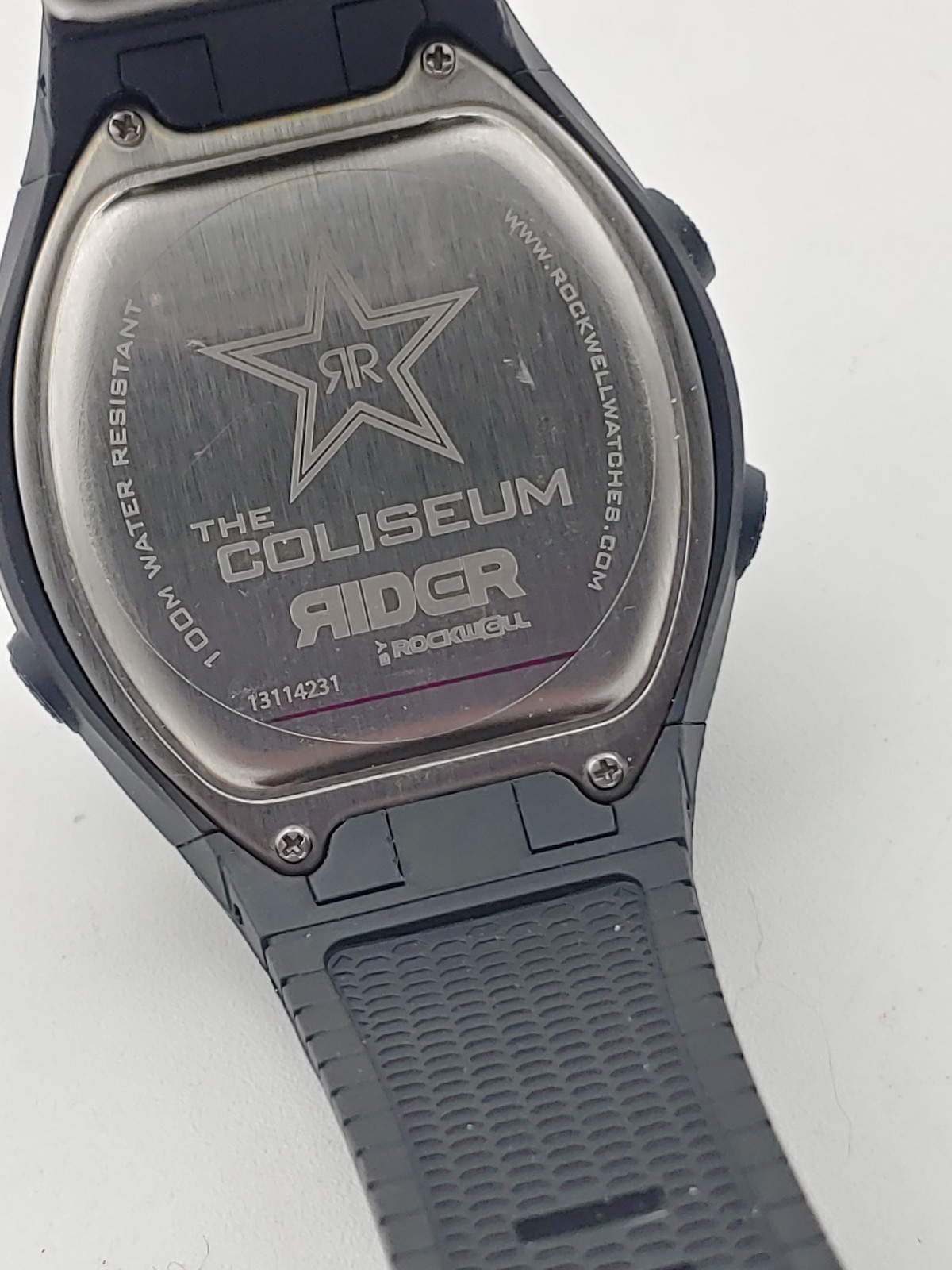 Rockwell x Rockstar Energy Drink Watch Men Black / Yellow Coliseum Rider Digital