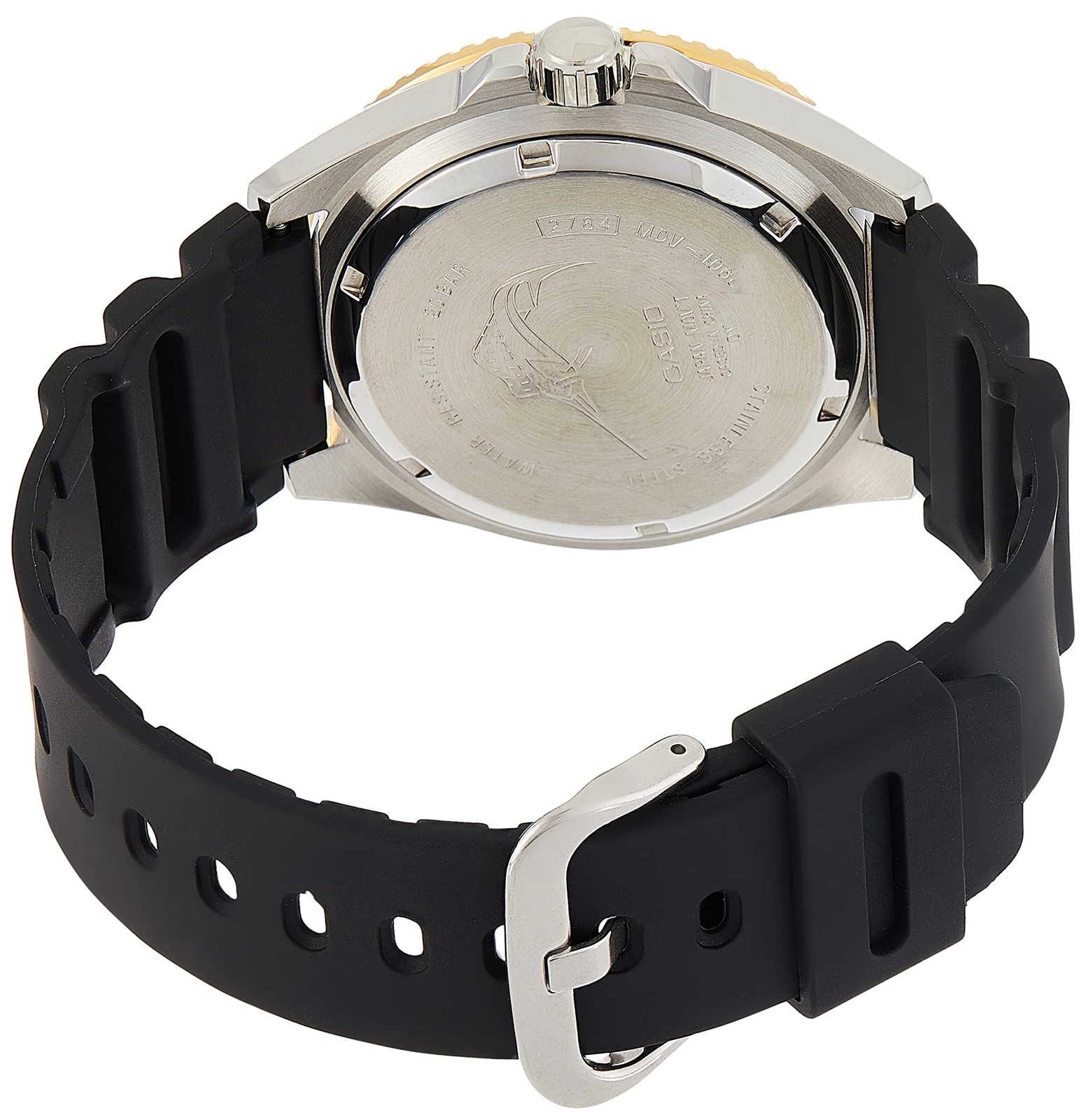 Casio Men’s Diver-style quartz resin belt black MDV-106G-1AVCF