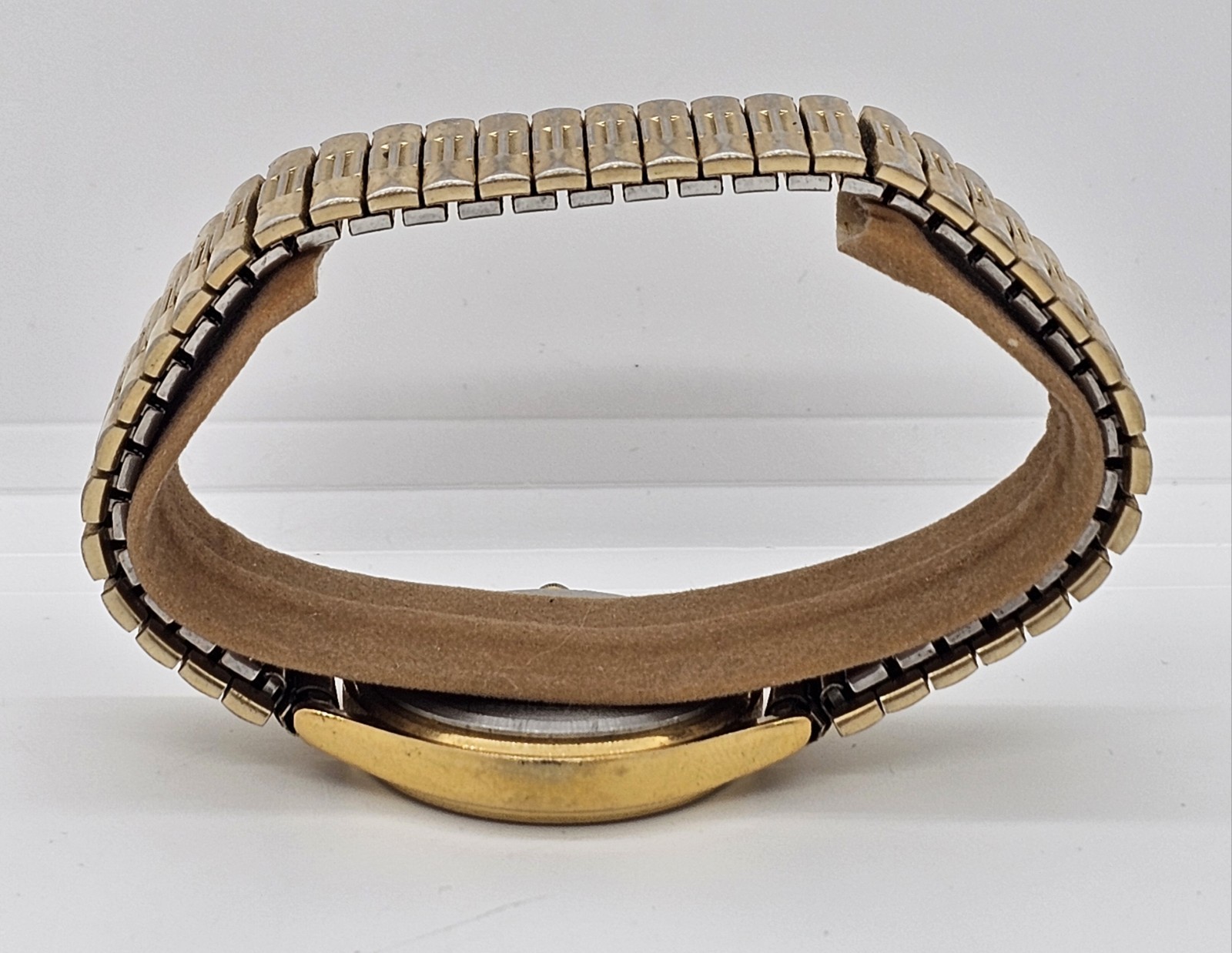 1985 PULSAR SEIKO Wrist Watch – Y148-6019 Gold Tone Stainless Stretch JAPAN BOX