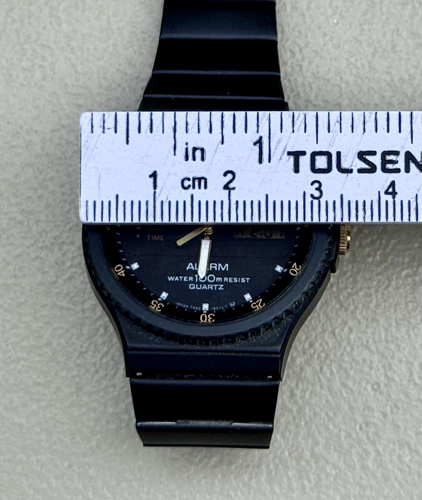Vintage 1984 Pulsar By Seiko Ana-Digi Watch Y960-601Z Black PVD Alarm