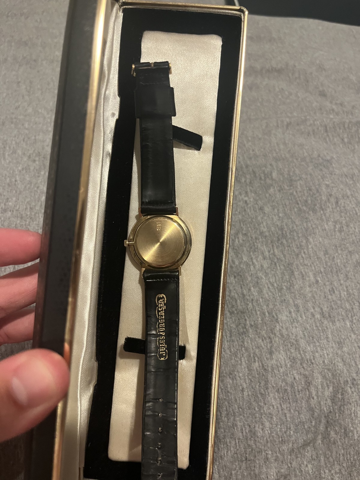 Vintage Jules Jurgensen 14K Solid Gold Watch w/ Box