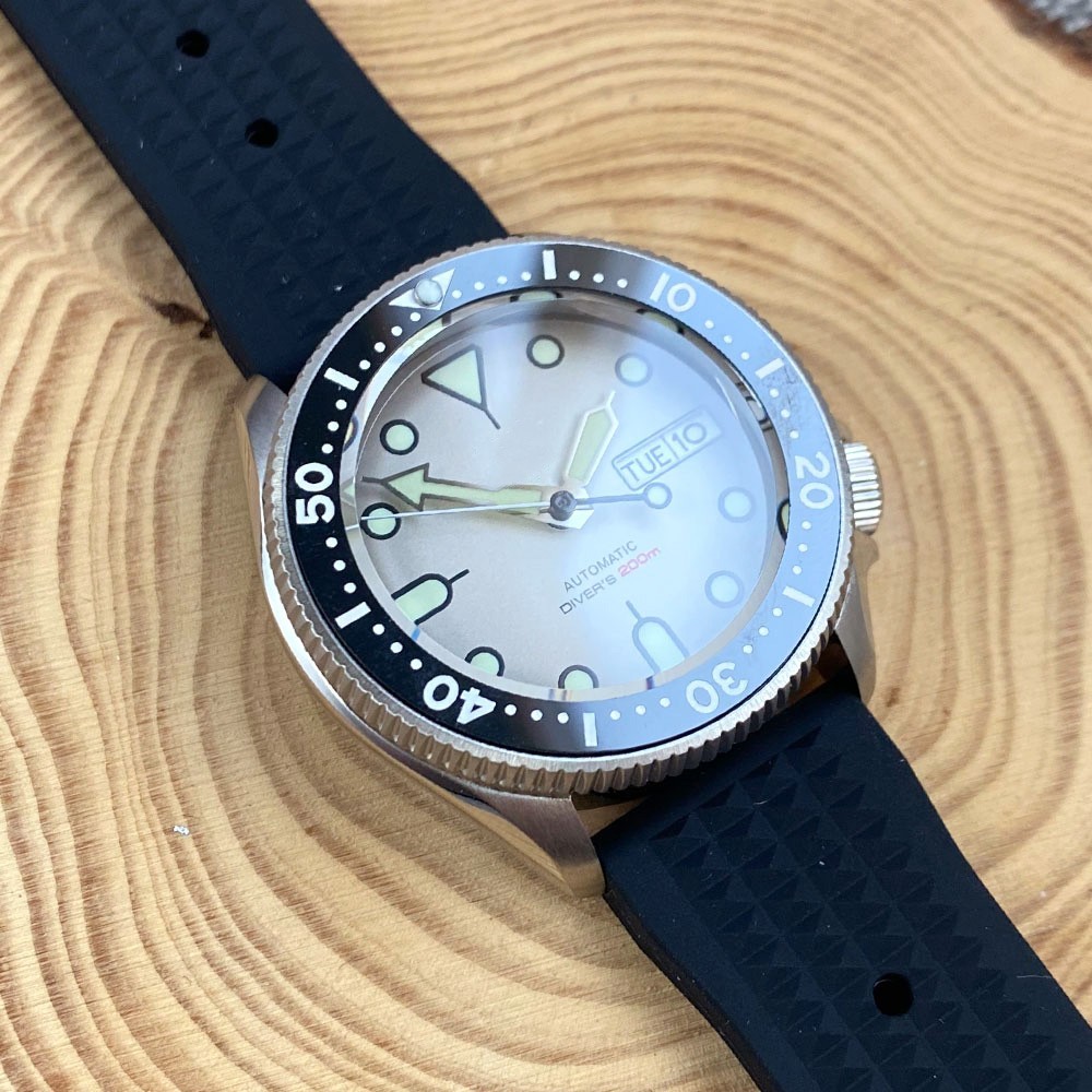 Japan NH36A Date Week 20ATM Dive 37mm Steel Automatic Men Watch Sapphire Lume