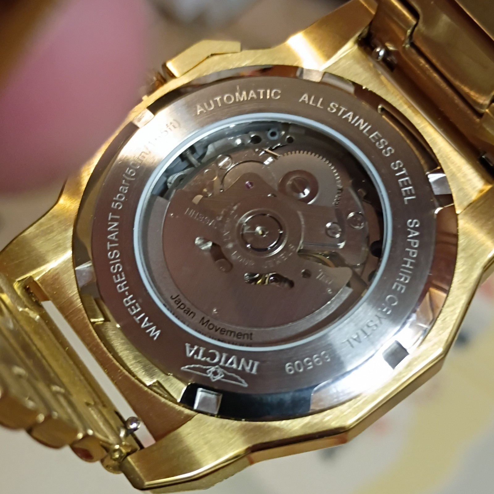 Invicta S1 RALLY Skeleton Dial Gold Tone Nh39a Movement 43mm 69509