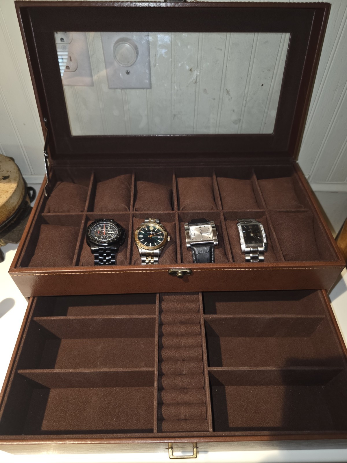Swiss Made Watch Collection and Display Case. Vintage and Modern