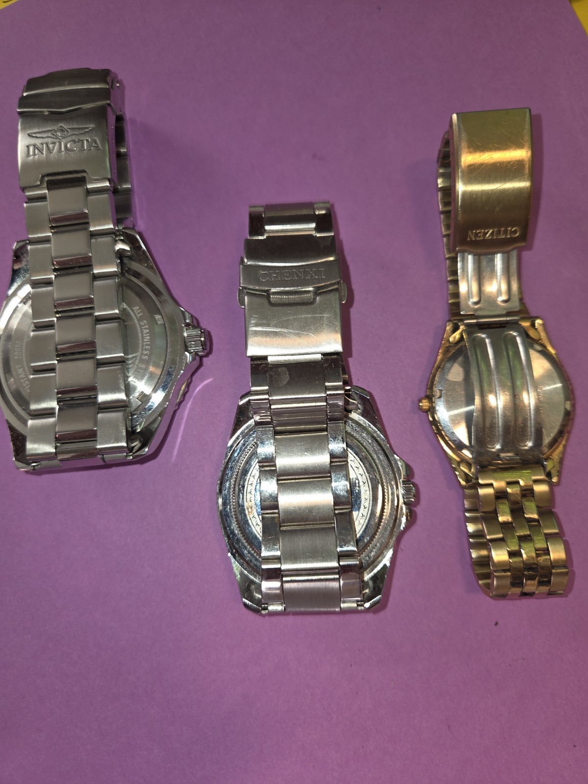 Three Multi MENS WATCHES Citizens,Invicta Chenxi