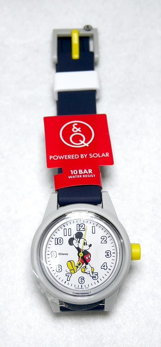 CITIZEN Q&Q Disney Mickey Mouse Watch RP29-800 Quartz Solar Power Urethane Band