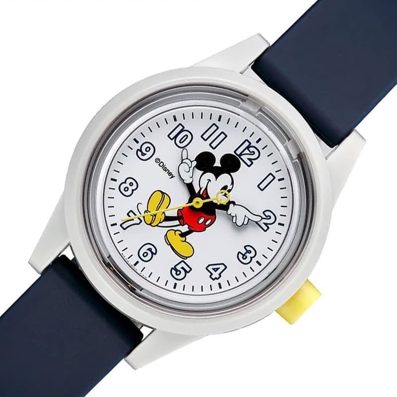 CITIZEN Q&Q Disney Mickey Mouse Watch RP29-800 Quartz Solar Power Urethane Band