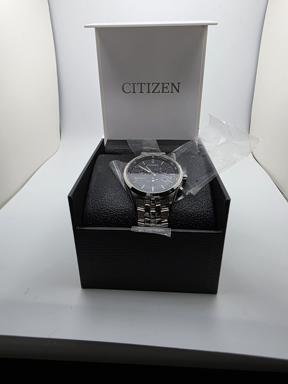 Citizen Eco-Drive AT2141-52L Blue Chronograph New w/ Plastic & Tag Men’s Watch