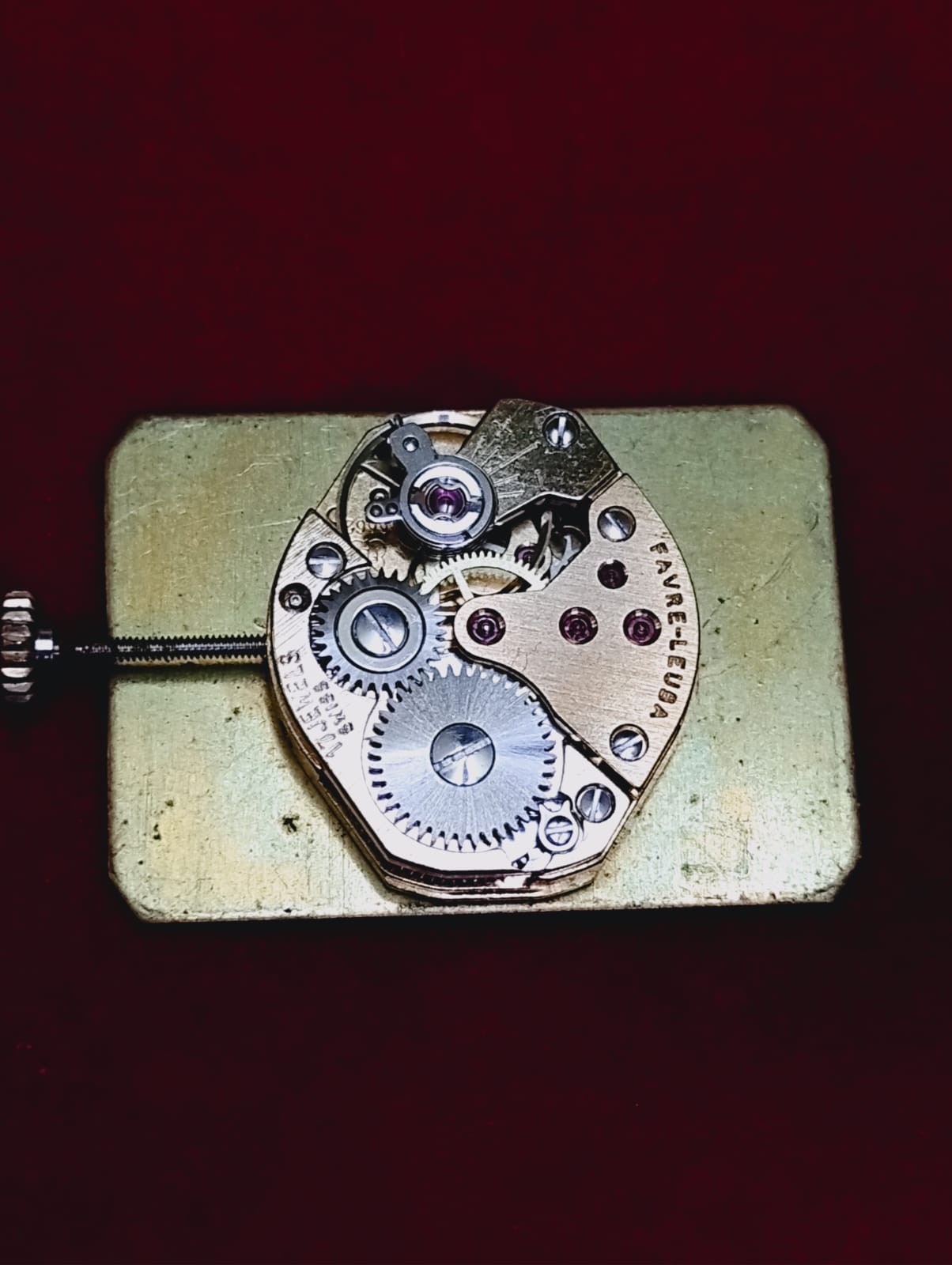 Vintage Favre leuba 17j original rare square swiss working wrist watch 051