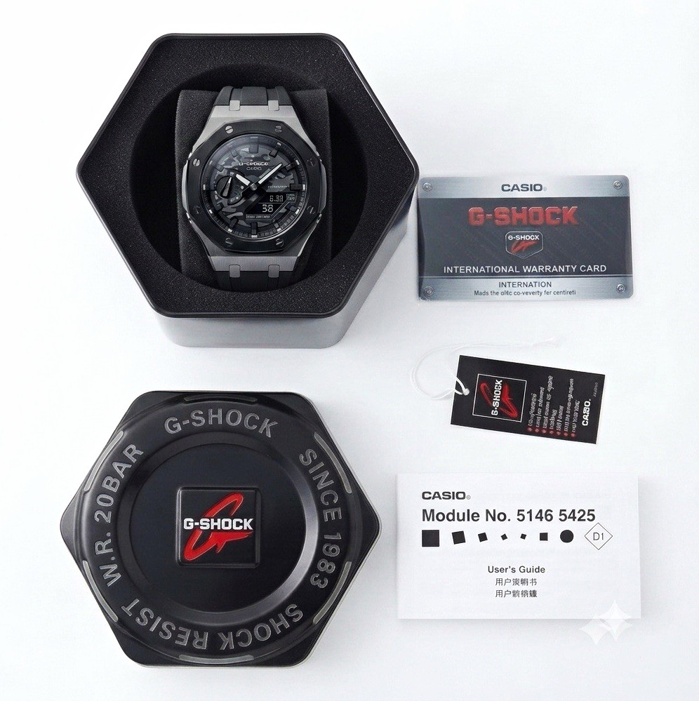 Men’s Watch Style Casio G-SHOCK GM 2100 Analog-Digital Octagon 200m New with Box