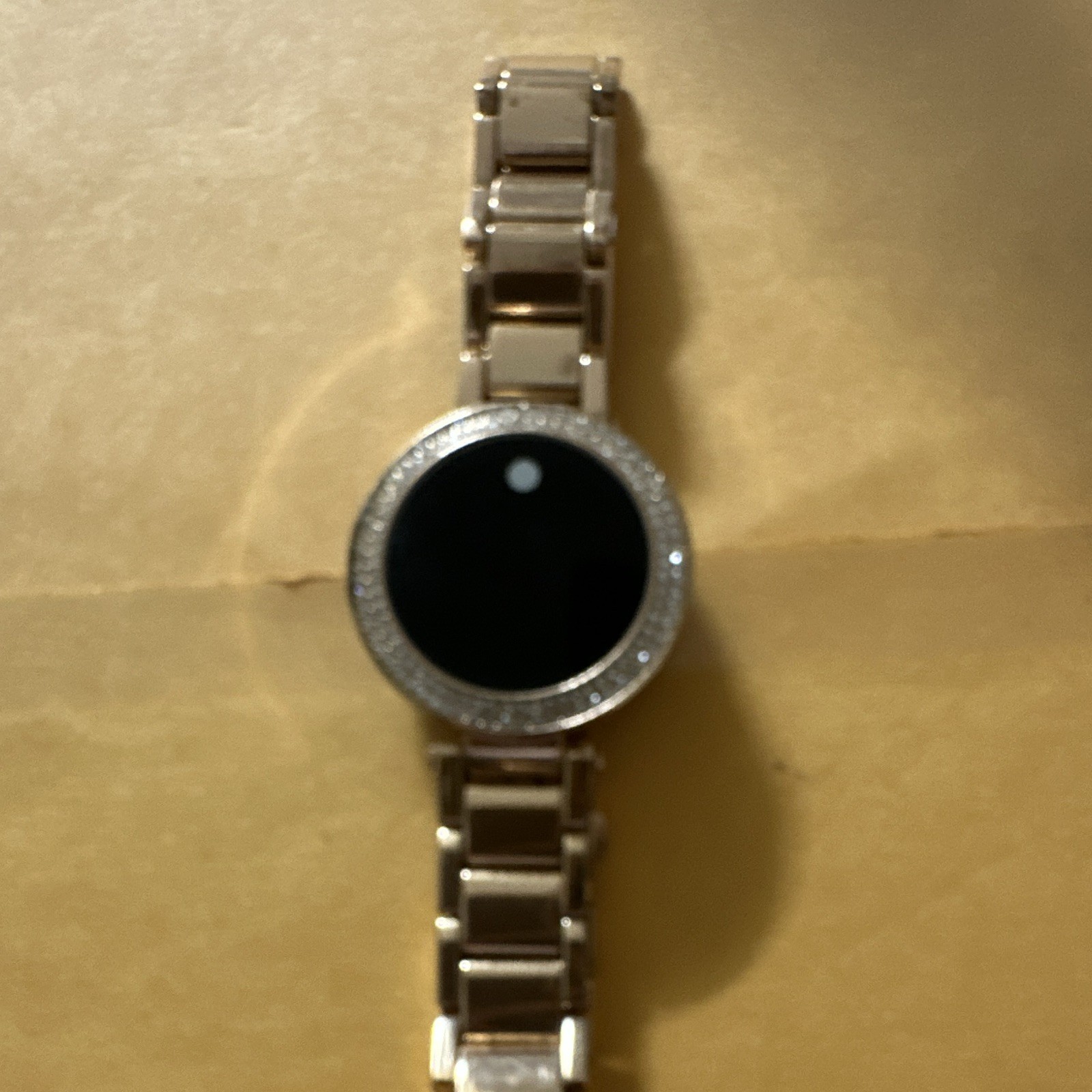 Accutime Women’s Digital Silver Tone Round Bracelet Watch Black Dial Diamond
