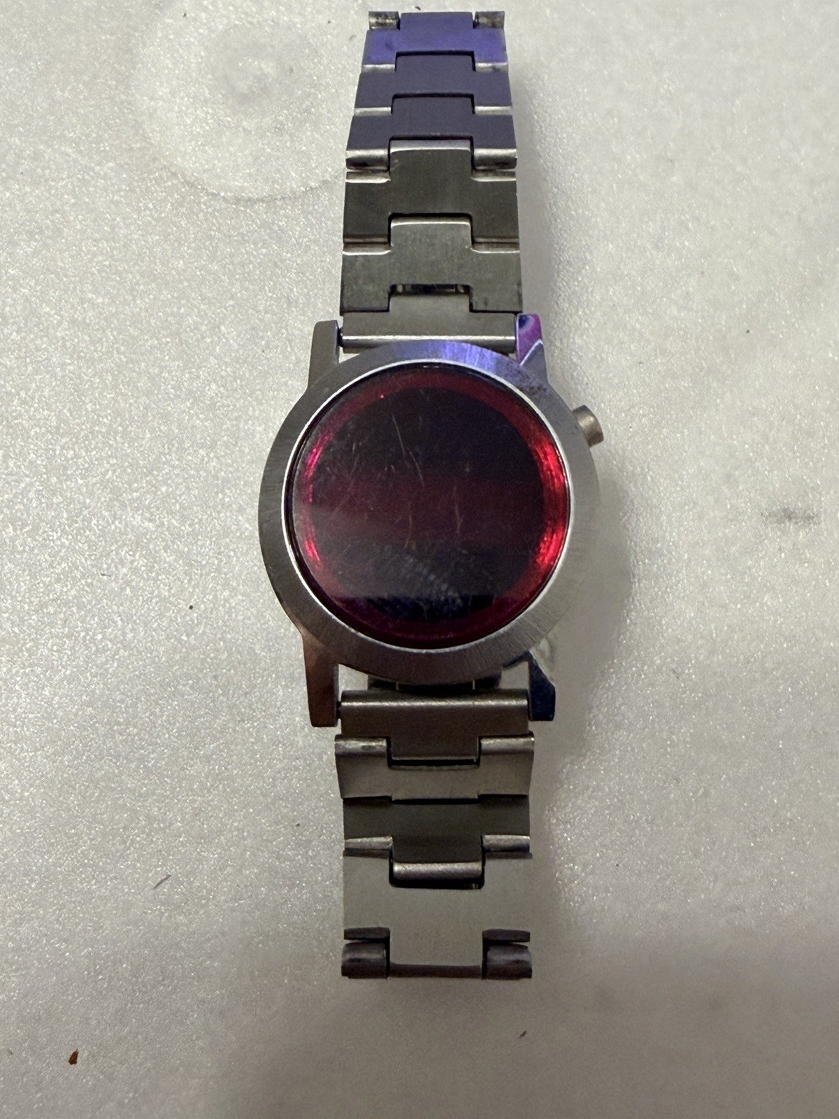 Vintage Criterion LED Digital Quartz Watch Hong Kong SS Back Red Display Parts