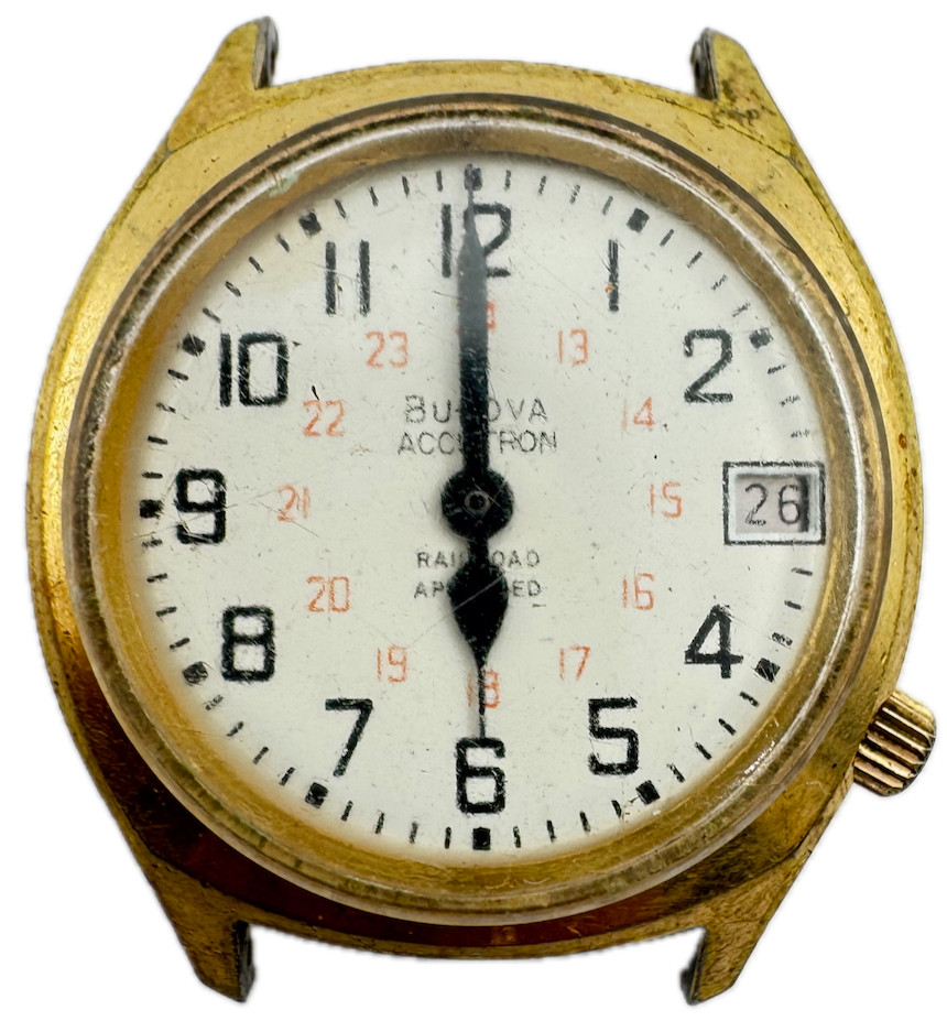 Vintage 33.5mm 1976 Accutron Railroad Approved Men’s Tuning Fork Wristwatch USA