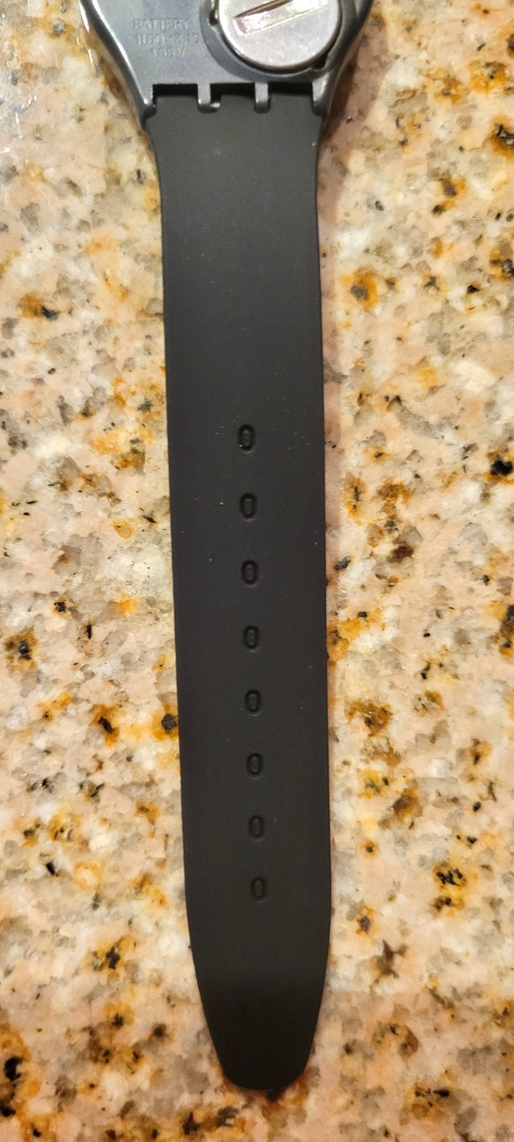 Swatch Watch Ladies Watch Gent GA103 1985 New Black Band White Dial Untested