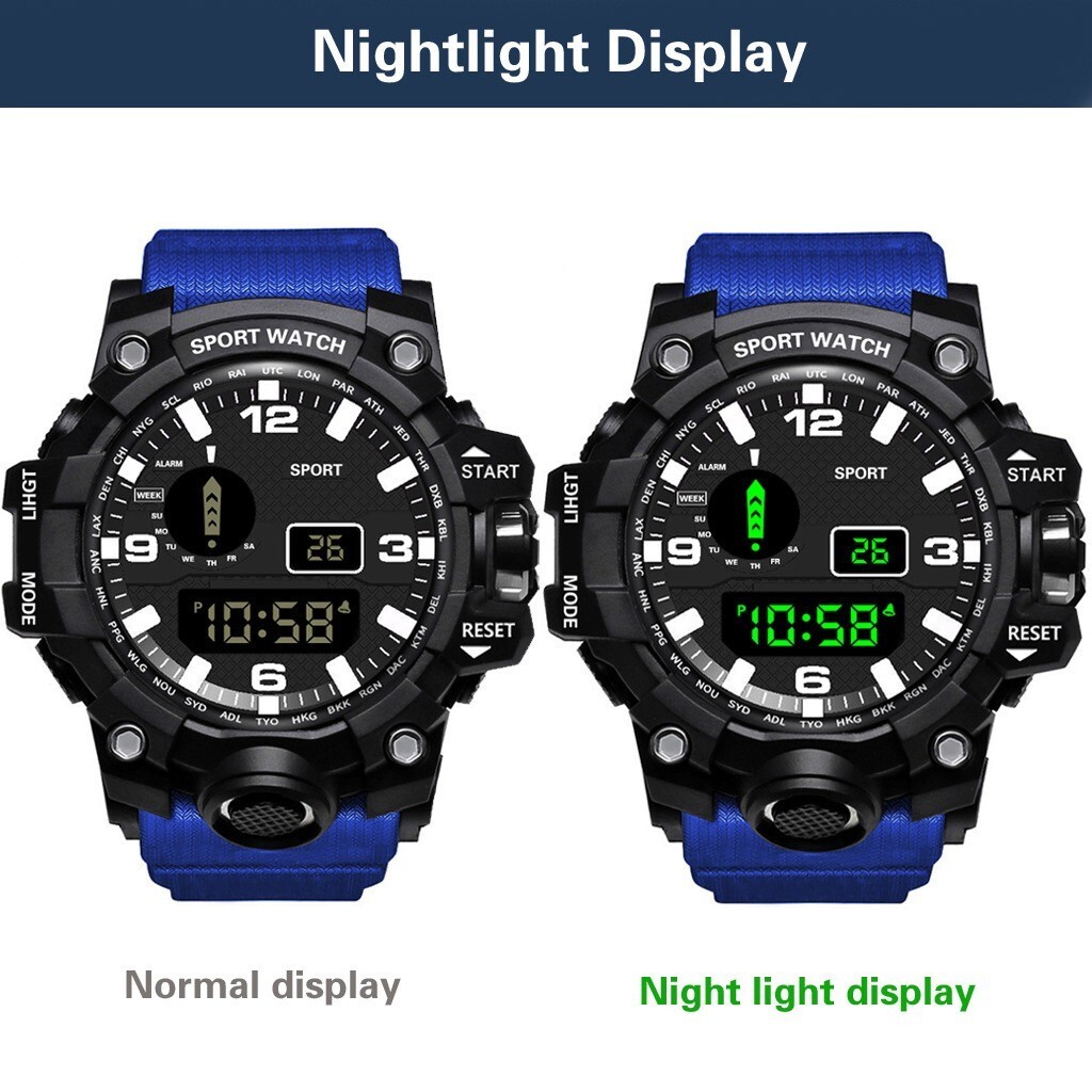 Men’s Watch Waterproof Electronic Watch Luminous Waterproof Sports Wristwatch