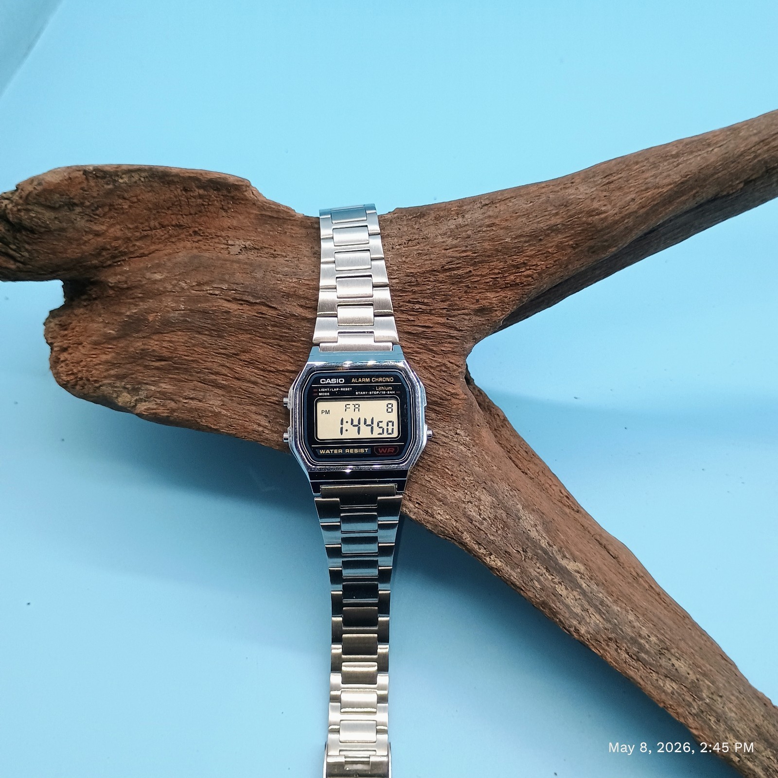 Vintage Casio Alarm Chrono A158W Module 593 Water Resist Digital Men’s Watch