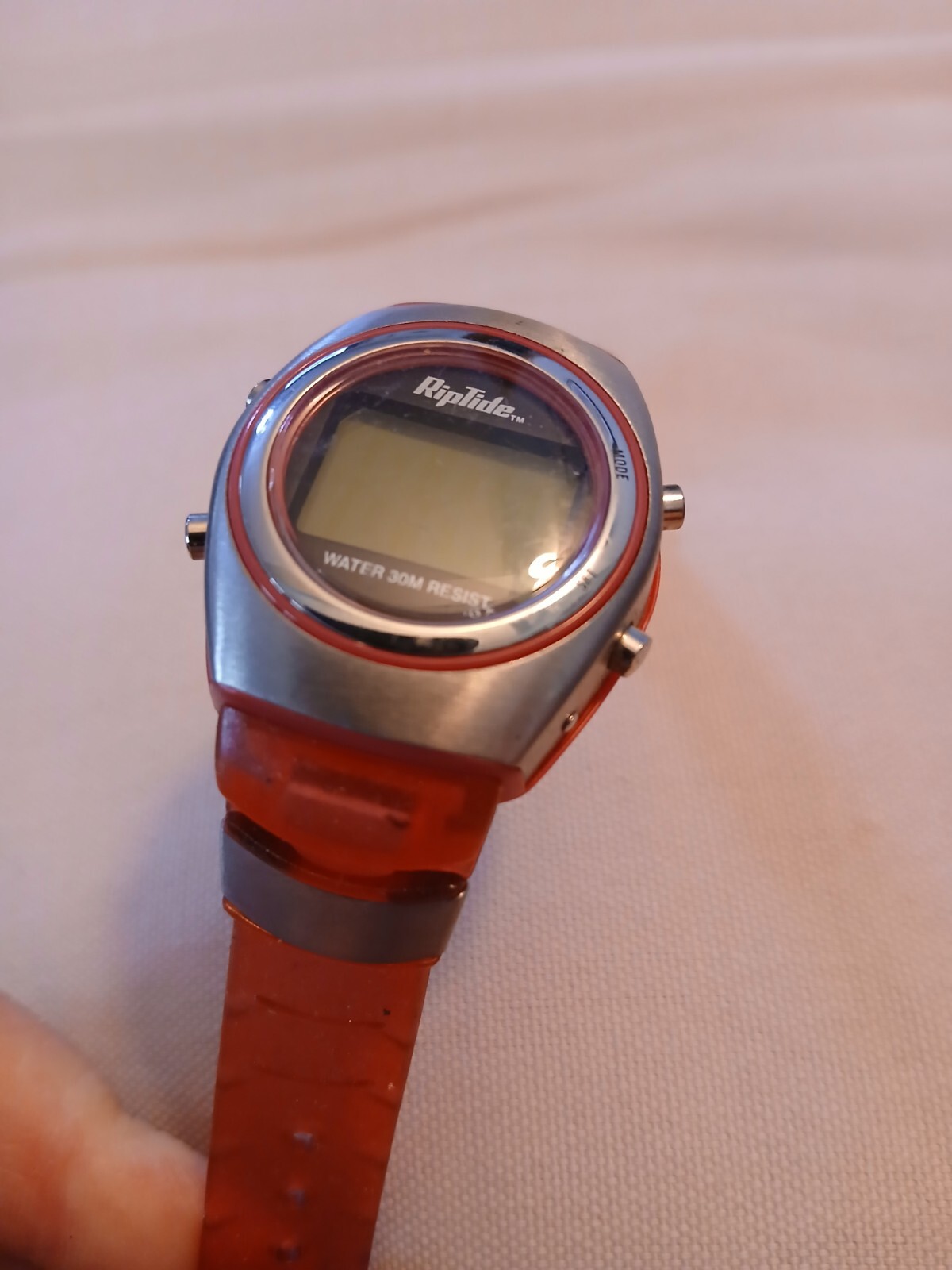 RipTide Red Digital Buckle Band Watch Water Resistant 30 Meters