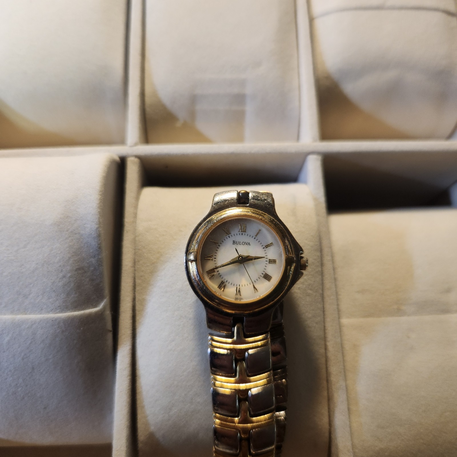 Bulova Silver Gold Tone Link Watch