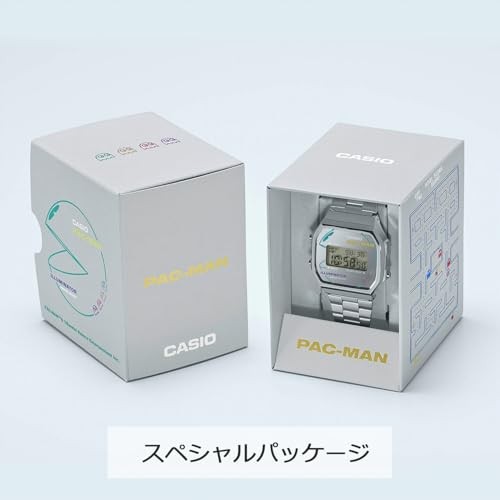 Casio Classic Wristwatch PAC-MAN Collaboration A168WEPC-7AJR Silver