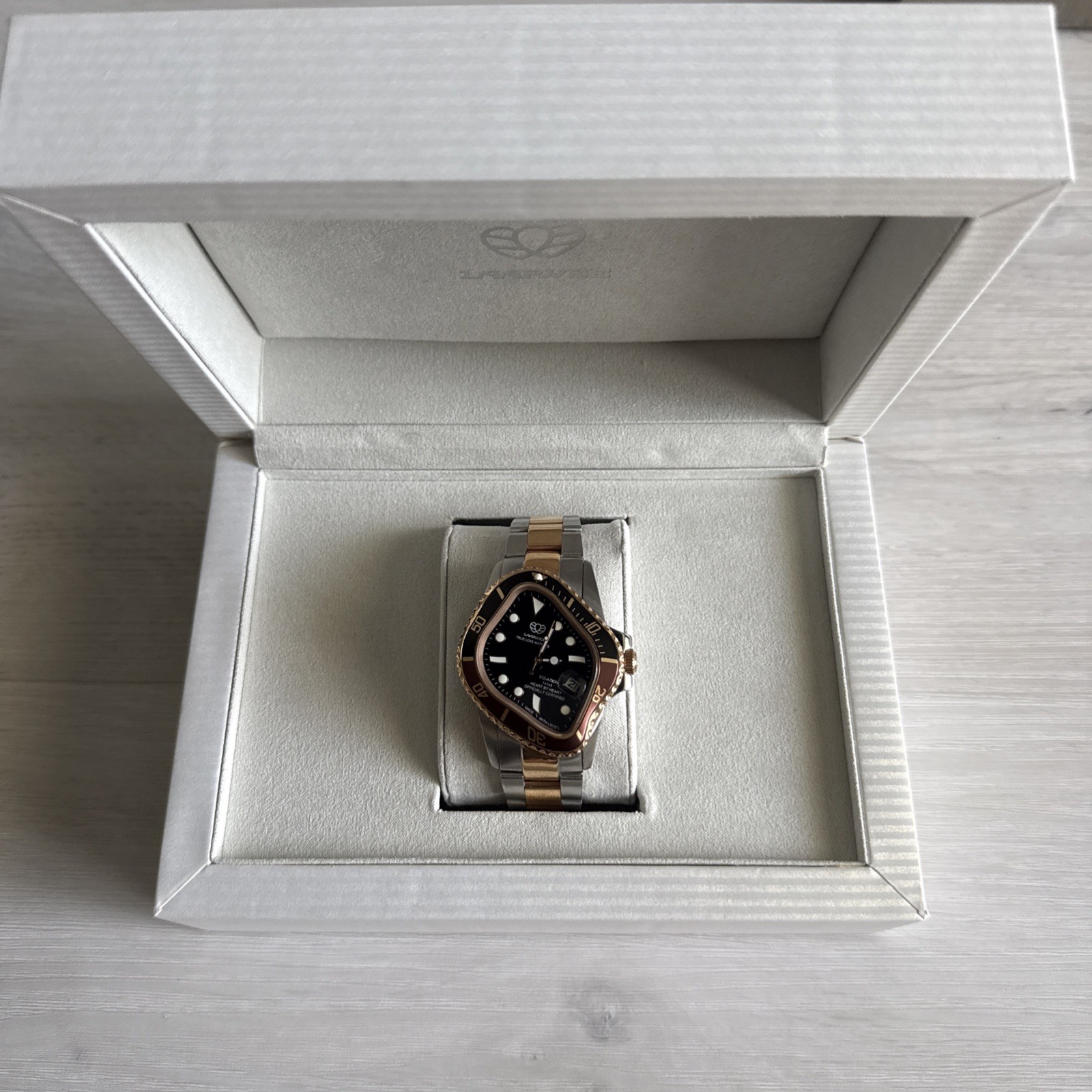 LAARVEE Exclusive Crash Watch Silver GOLD Precision Steel Black SGBLK 2 Tone New