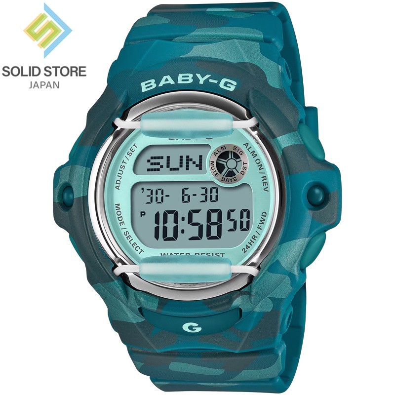 CASIO Baby-G BG-169CM-2JF COLOR CAMOUFLAGE Blue Green Digital Watch 42.6mm