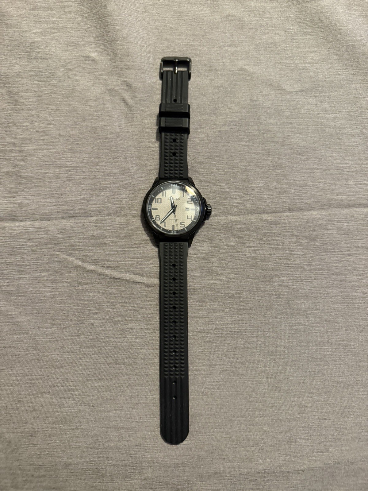 Citizen Eco-Drive AW1461-58H Men’s 43m Solar Watch Black Gray Dial +Extra Straps