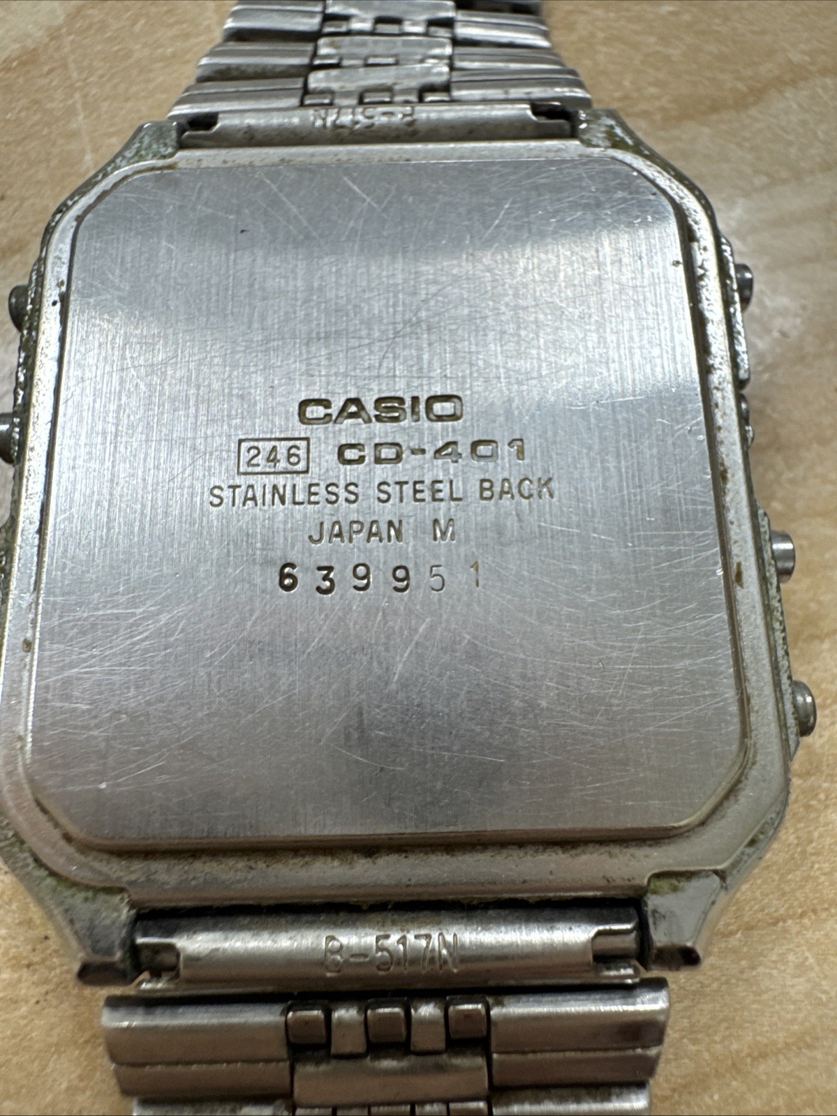 Vintage Casio 246 CD-401 Databank Calculator Digital Watch WORKS.