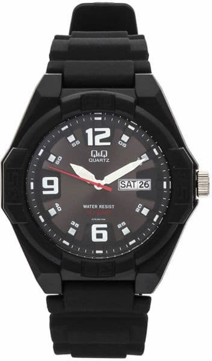 Q&Q by Citizen A178J004Y Men’s Analog Watch Black Resin Strap NO BOX