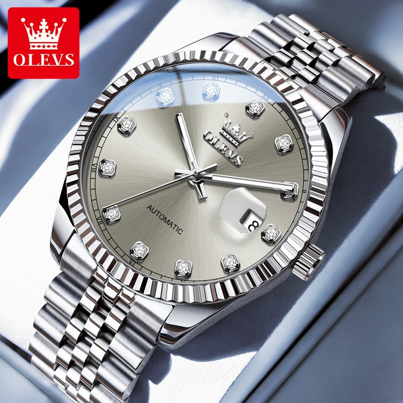 OLEVS Diamond Business Waterproof Luminous Men’s Automatic Mechanical Watch