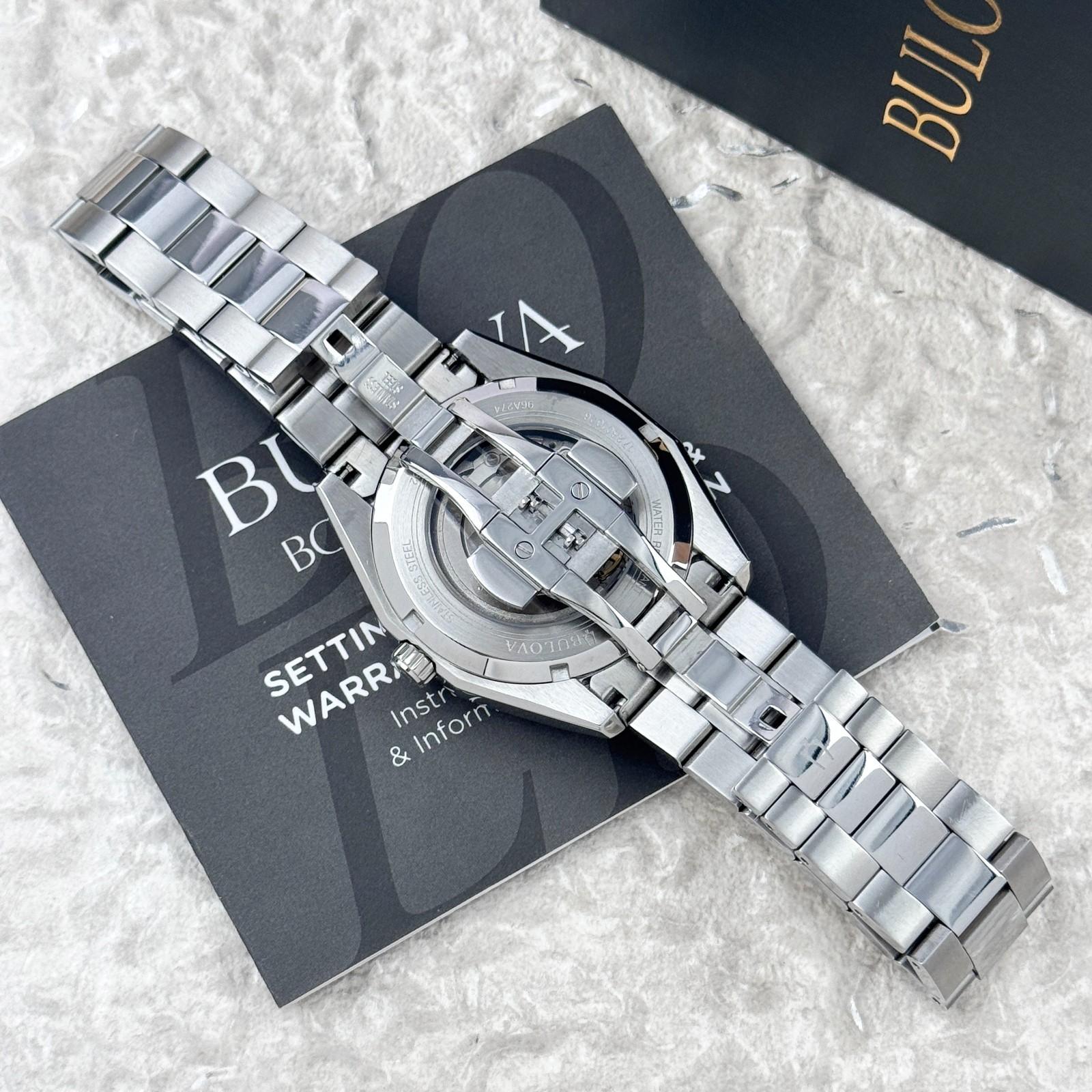 Bulova Men’s Surveyor 96A274 Automatic Silver Dial Stainless Steel Watch 42 mm