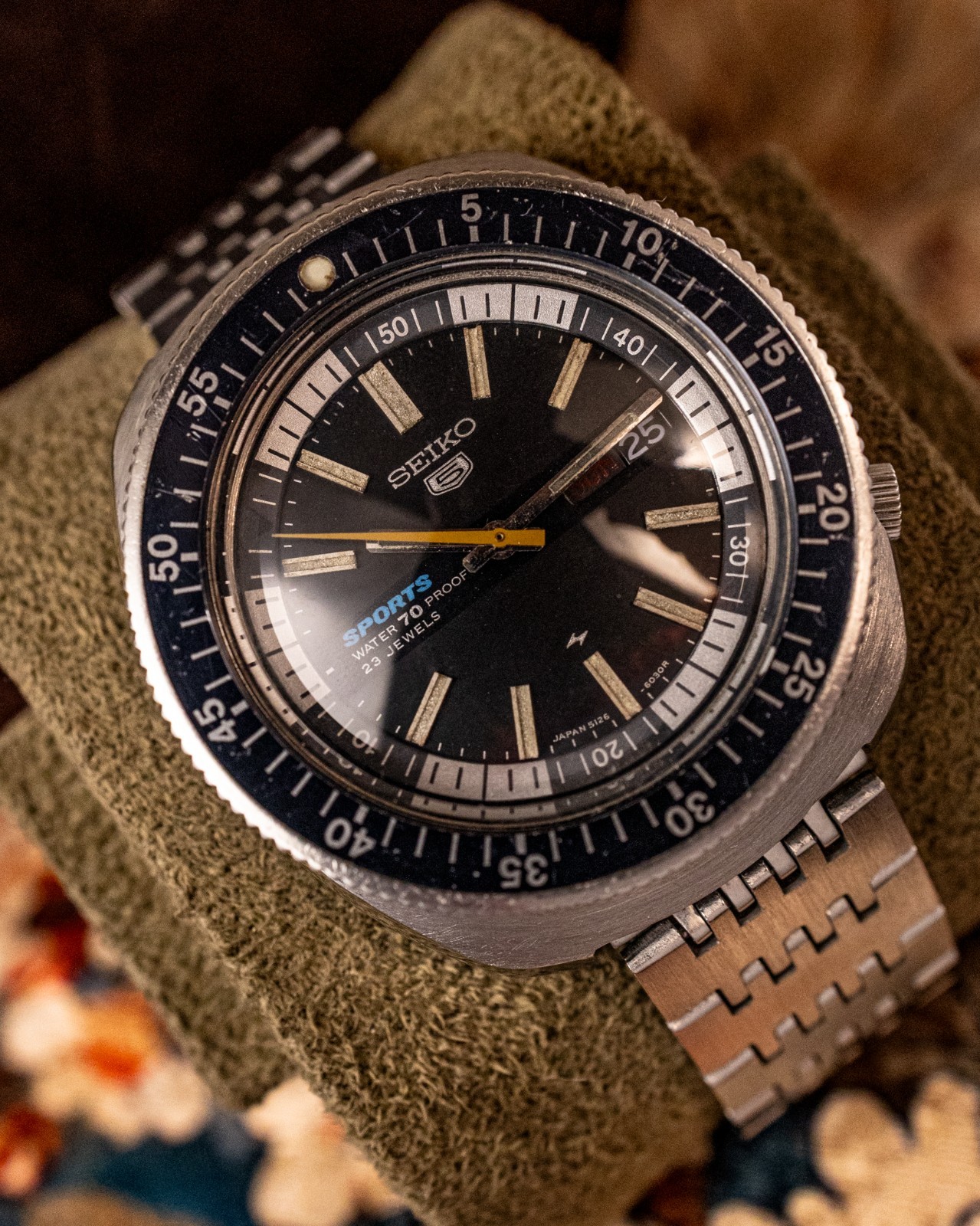 Vintage Seiko 5 Sports 23J – 5126-6030 – Double Hurricane – 1969 JDM