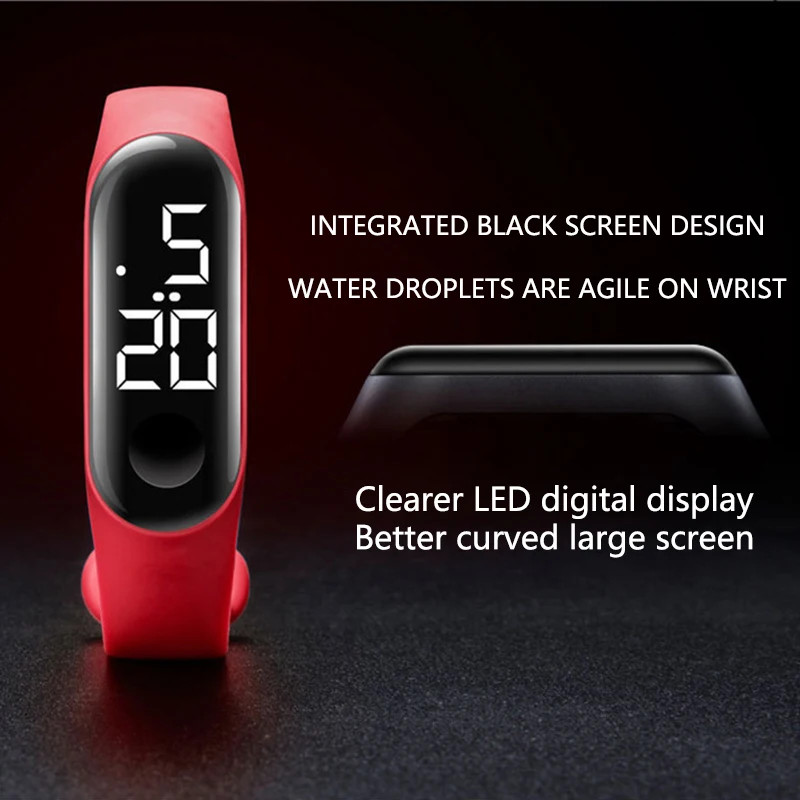 Kids LED Digital Sports Watch Waterproof Touch Wristwatch Bracelet