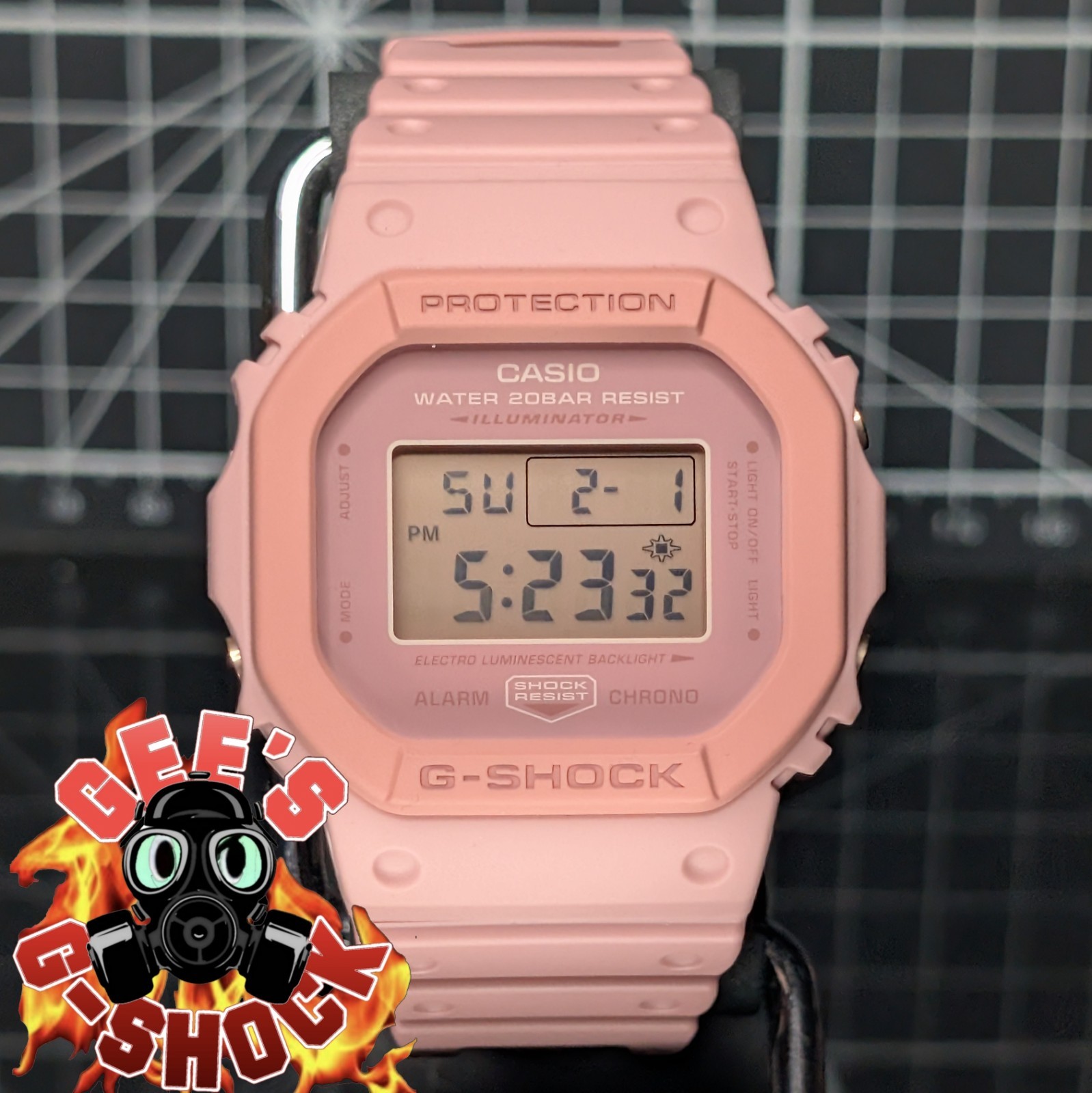 Casio G-Shock Togenkyo DW-5600 Peach Blossom Pink Shangri-La Square DW-5610SL-4