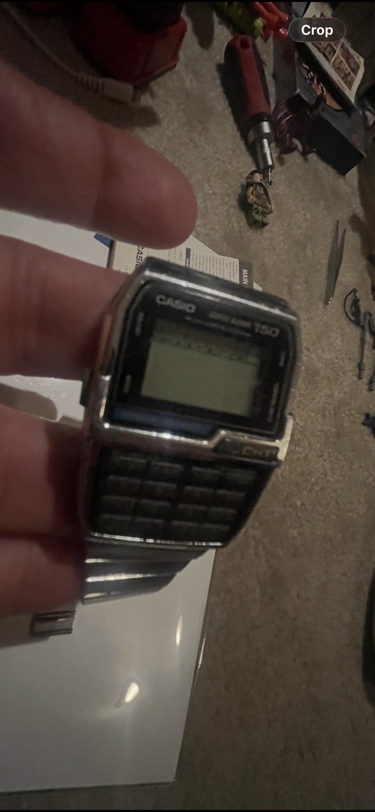 vintage CASIO Calculator data bank 150 DBC-1500 1477 LCD digital WATCH w/ Guide