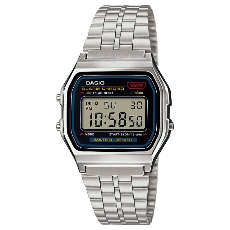 Casio A159WA-N1JH Digital Watch Stainless Steel Vintage Alarm JDM NEW JAPAN