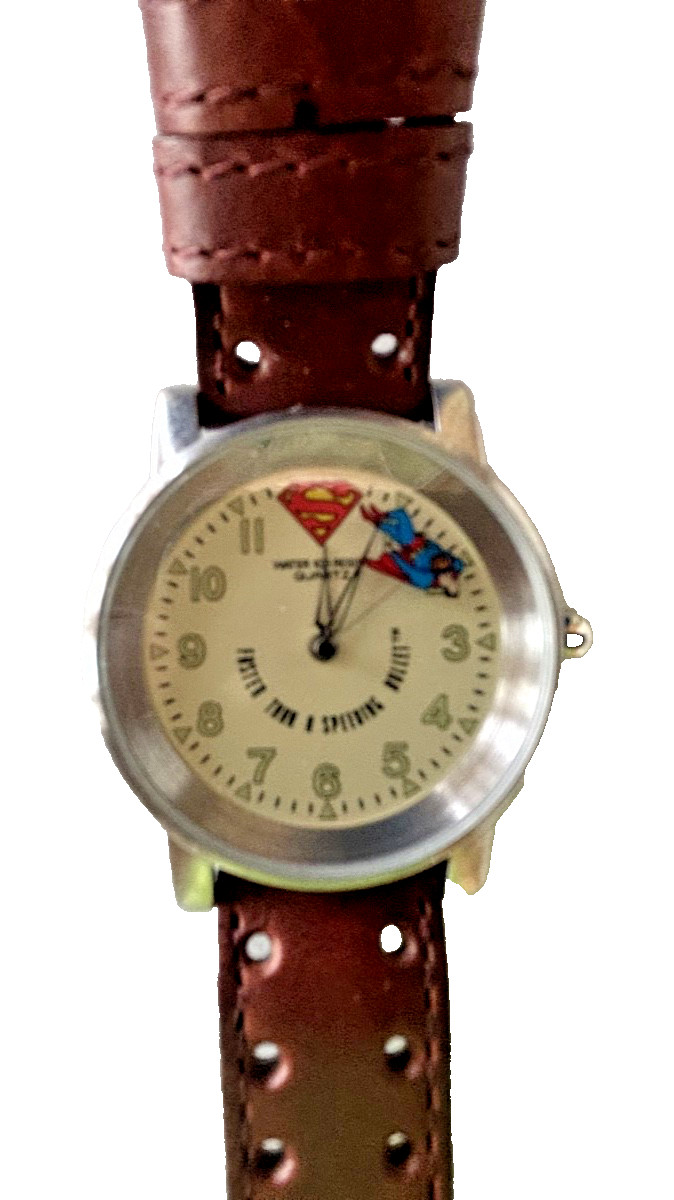 Vintage Superman Watch ( Flying around the Hands) WBSS 1997 Warner Bros. Store